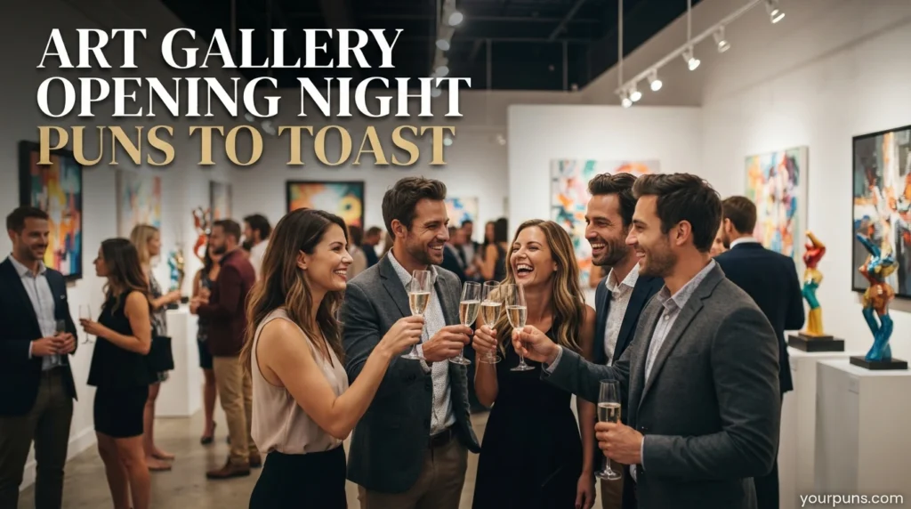 Art Gallery Opening Night Puns to Toast