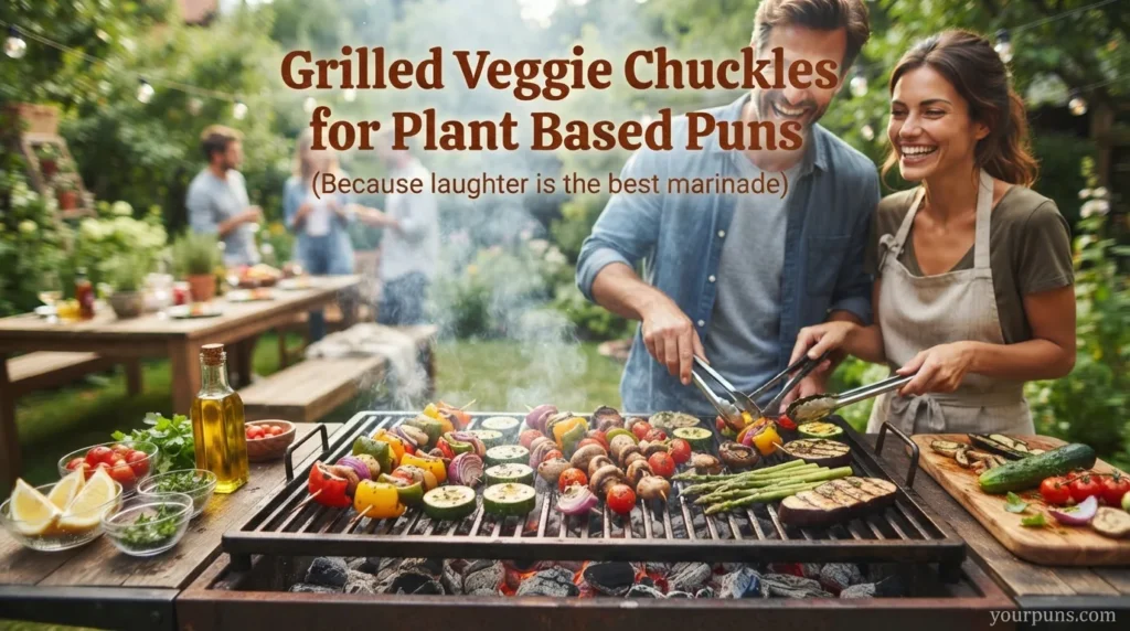 Grilled Veggie Chuckles for Plant Based Puns