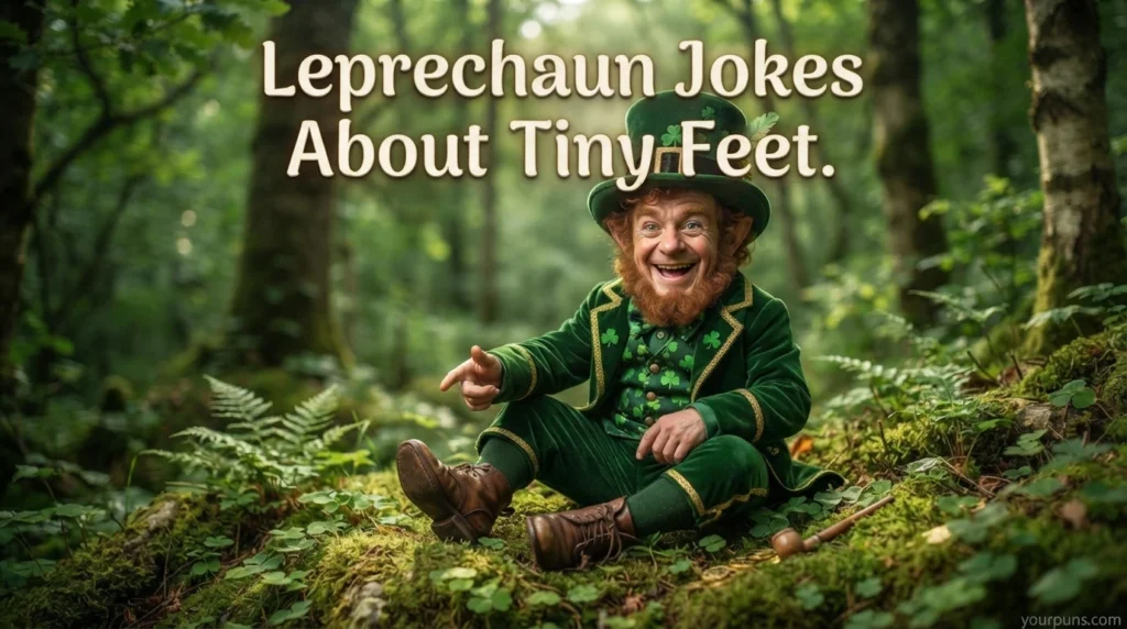 Leprechaun Jokes About Tiny Feet.