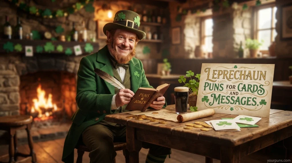 Leprechaun Puns for Cards and Messages.