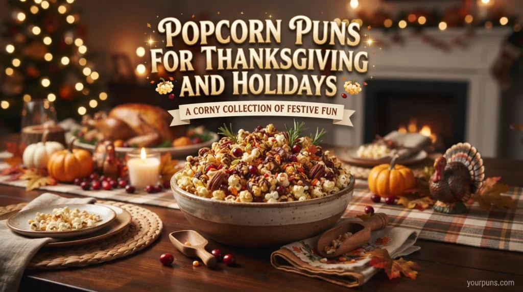 Popcorn Puns for Thanksgiving and Holidays
