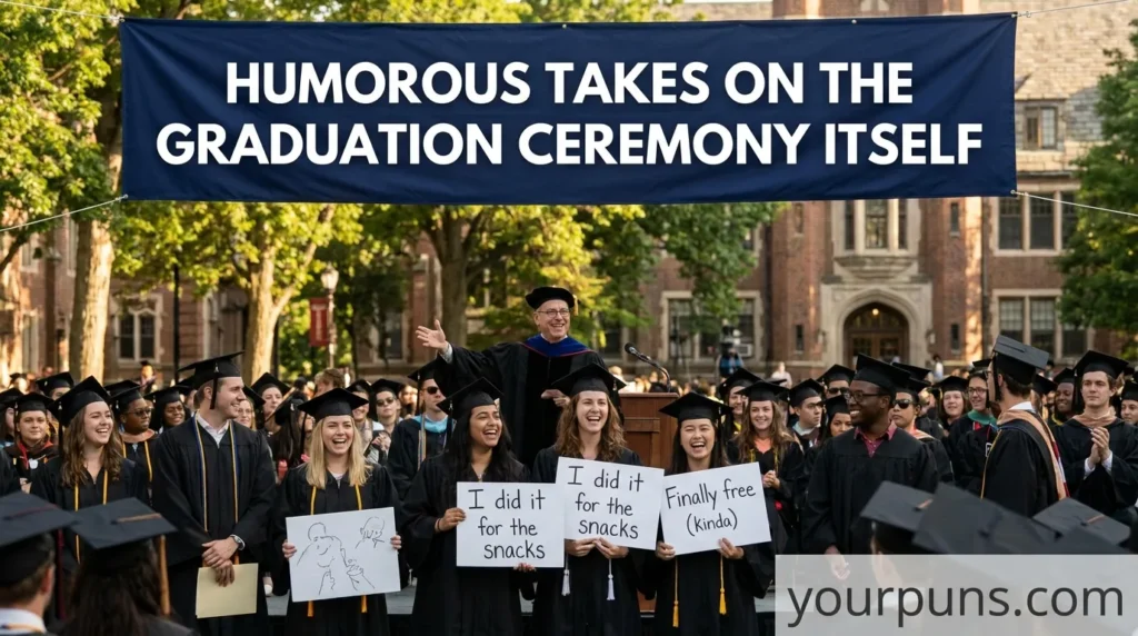Humorous Takes on the Graduation Ceremony Itself